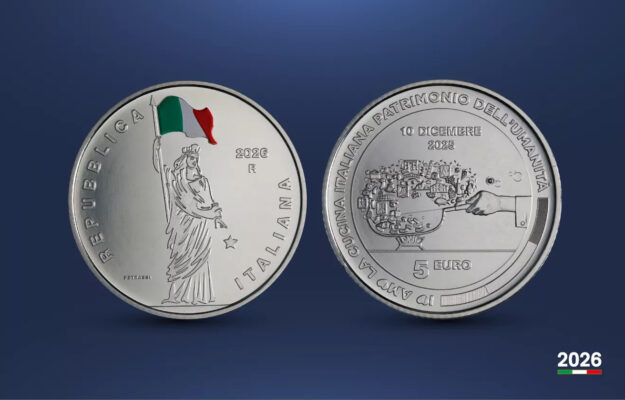 COLLEZIONISMO, CUCINA ITALIANA, ISTITUTO POLIGRAFICO E ZECCA DELLO STATO, MINISTERO DELL'ECONOMIA, MONETE, NUMISMATICA, PATRIMONIO UNESCO, Non Solo Vino