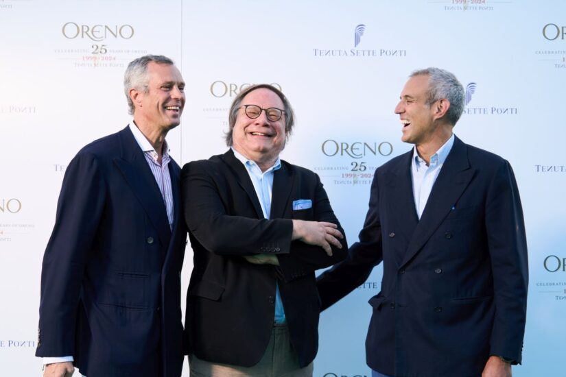 Il wine writer Ian D’Agata con Alberto ed Amedeo Moretti Cuseri