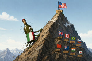 Resta negativo l&rsquo;export del vino italiano extra Ue, ma procede il lento recupero sui mercati