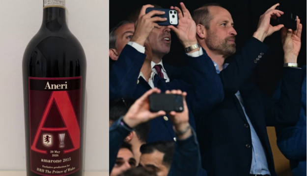 Una magnum di Amarone Aneri per il Principe William: il regalo dell&rsquo;Aston Villa al tifoso speciale