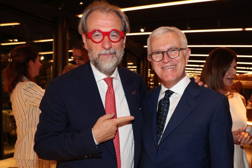 Maurizio Belpietro con il direttore WineNews, Alessandro Regoli (credit: Canio Romaniello Fotografo)