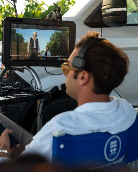 Le riprese dello spot sul vino firmato Fis-Bibenda