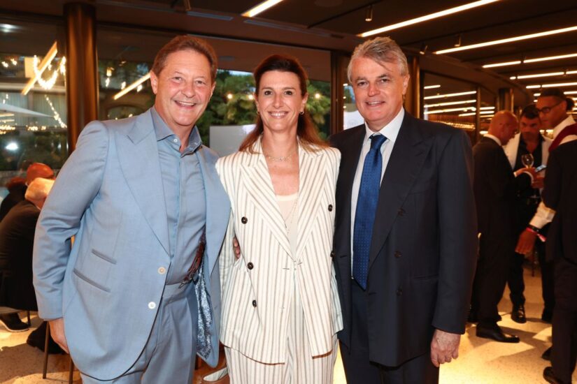 Enrico Cerea, Marina Caprotti, presidente Esselunga, e il manager Francesco Moncada di Paternò (credit: Canio Romaniello Fotografo)