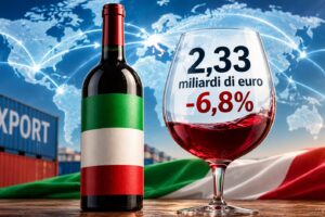Export, il vino italiano recupera leggermente ad aprile: 2,3 miliardi in valore (-6,8% sul 2025)