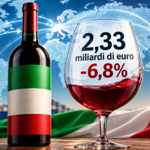 Export, il vino italiano recupera leggermente ad aprile: 2,3 miliardi in valore (-6,8% sul 2025)