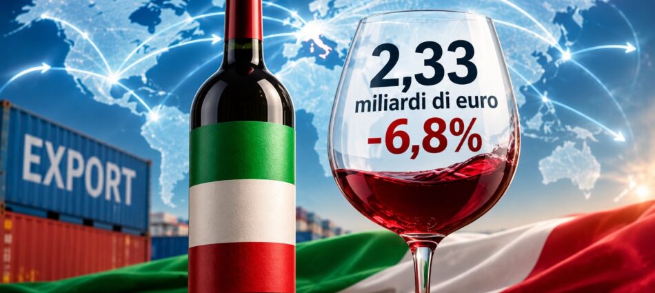Export, il vino italiano recupera leggermente ad aprile: 2,3 miliardi in valore (-6,8% sul 2025)