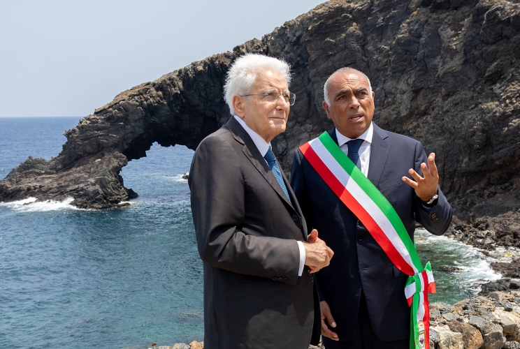 Il Presidente della Repubblica, Sergio Mattarella, a Pantelleria