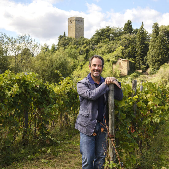 Luca Sanjust, presidente Consorzio dei Vini Valdarno di Sopra Doc, e alla guida di Petrolo