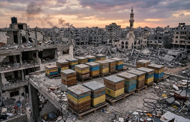 ALVEARI, API, GAZA, Guerra, ISRAELE, STRISCIA DI GAZA, Non Solo Vino