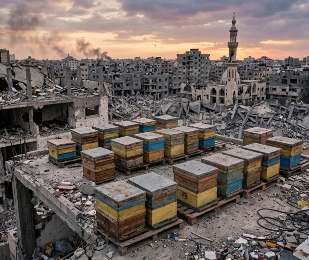 A Gaza tornano a volare le api: prima della guerra c&rsquo;erano 40.000 alveari, oggi si riparte da 35