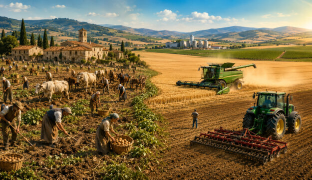 Meno aziende, ettari e lavoratori: oltre un secolo di rivoluzione dell&rsquo;agricoltura italiana