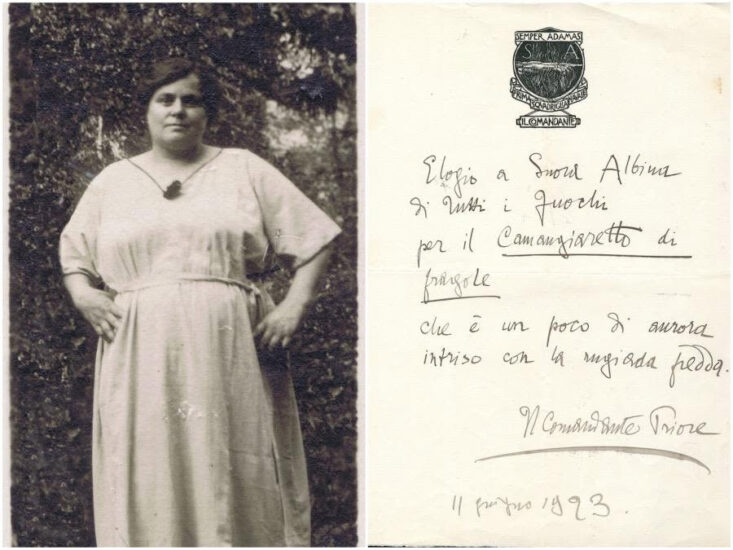 Albina Lucarelli Becevello, detta “Suor Intingola” (ph: Archivi Fondazione Il Vittoriale degli Italiani)