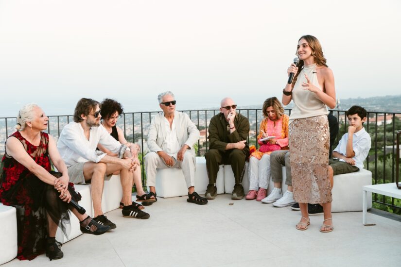 Gaia Morgana Gualandris con gli artisti