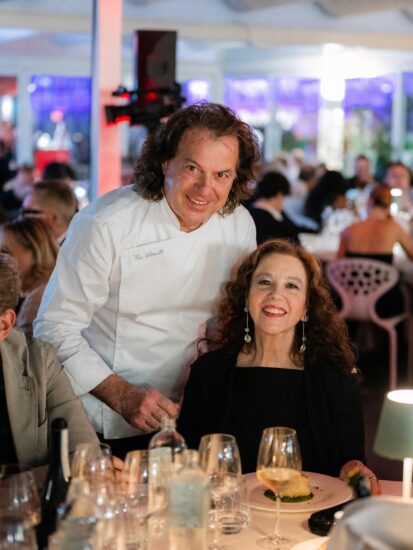 Lo chef Tino Vettorello con Stefania Sandrelli 