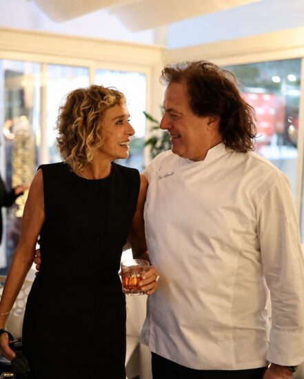 Lo chef Tino Vettorello con Valeria Golino