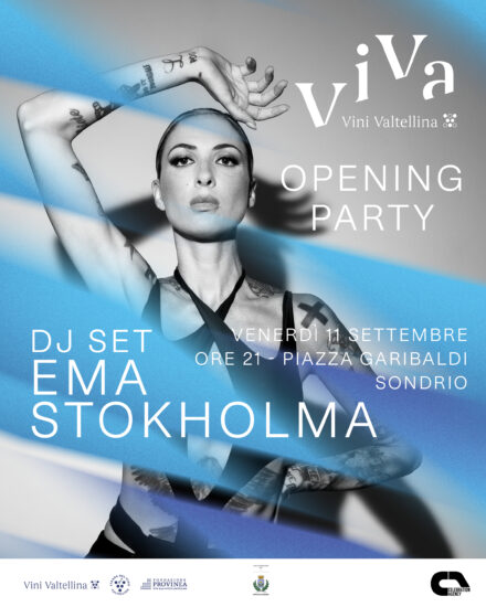 “ViVa, Vini Valtellina” a Sondrio si aprirà tra calici di Nebbiolo delle Alpi e il dj set di Ema Stokholma