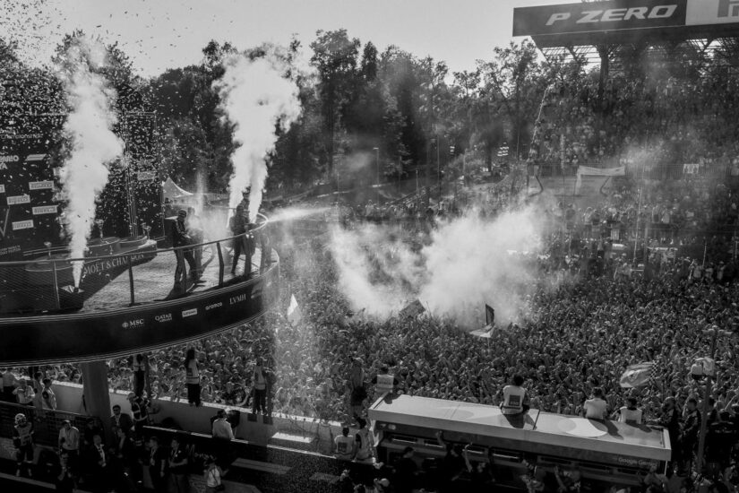 Il podio del “Gran Premio d’Italia” 2026 a Monza (photo by Peter Fox/Getty Images)