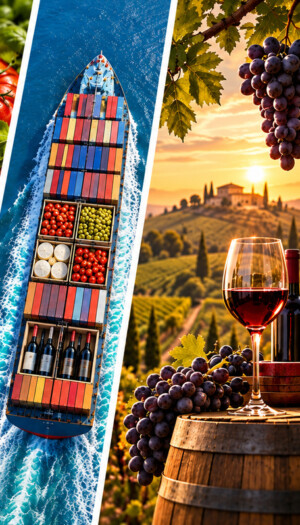 Export agri-food europeo a luglio 2026 a 138,7 miliardi di euro (-1%). Lieve recupero del vino (-3%)