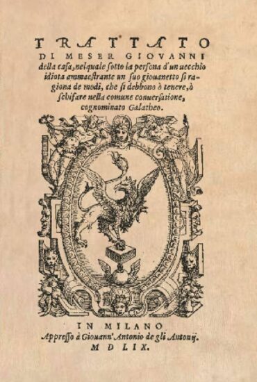 Il “Galateo” di Giovanni della Casa