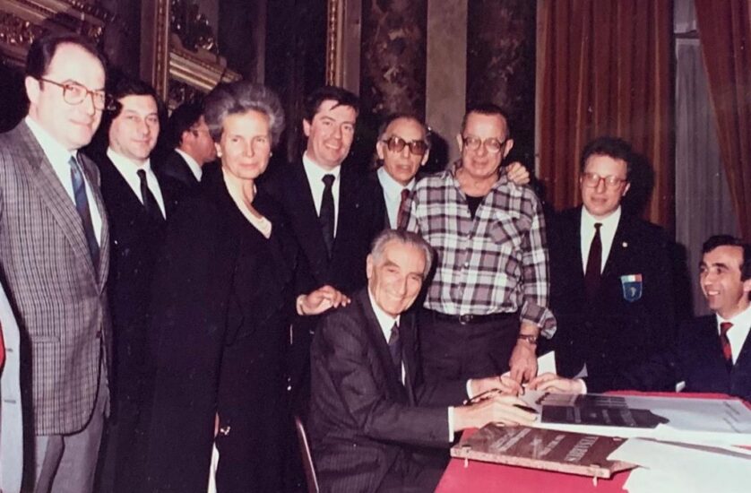 Il Premio Vinarius 1986 al Rubesco Riserva Vigna Monticchio di Lungarotti 