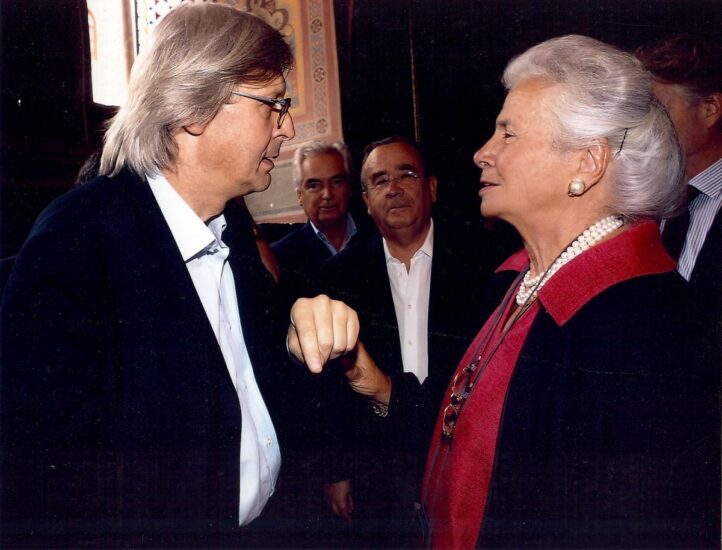 Maria Grazia Marchetti Lungarotti con Vittorio Sgarbi 