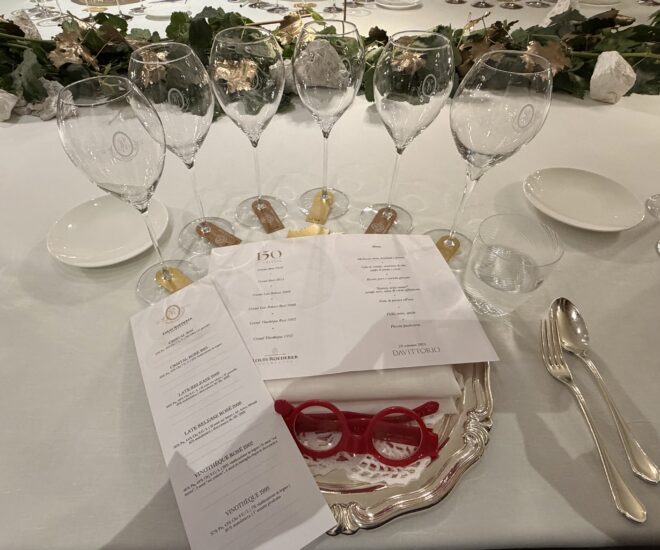 WineNews alla degustazione dei 150 anni di Cristal al Da Vittorio