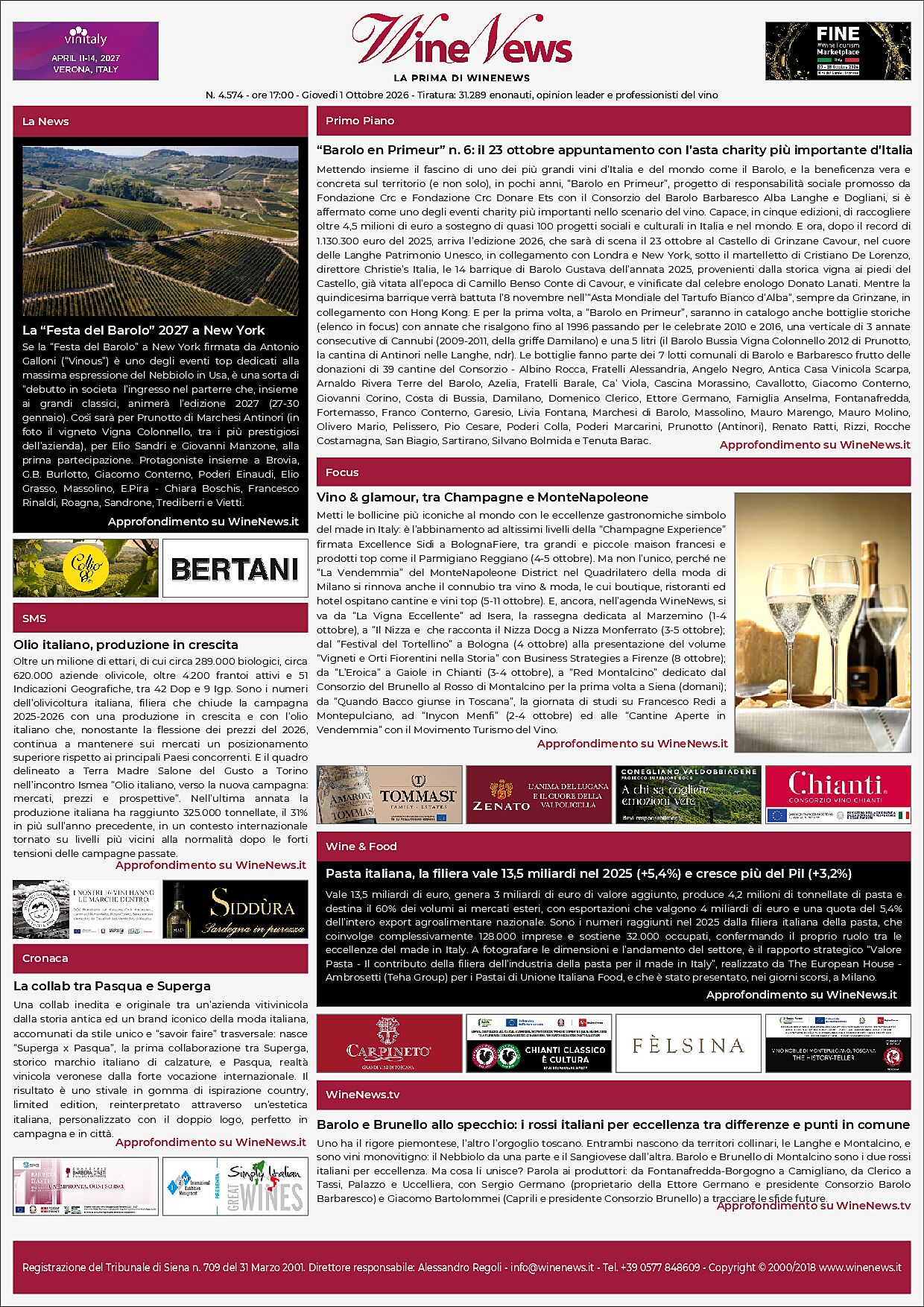 La Prima di WineNews