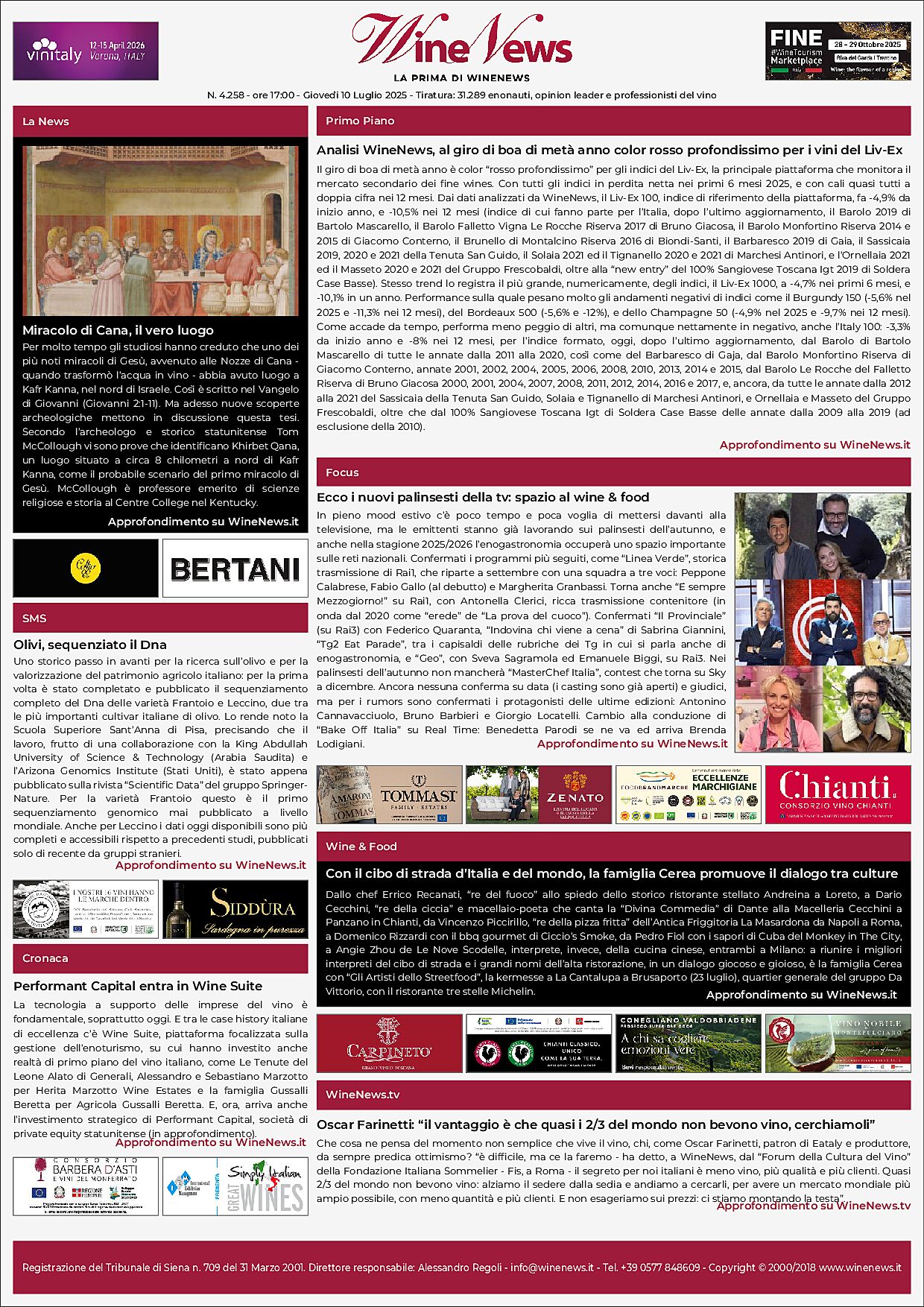 La Prima di WineNews