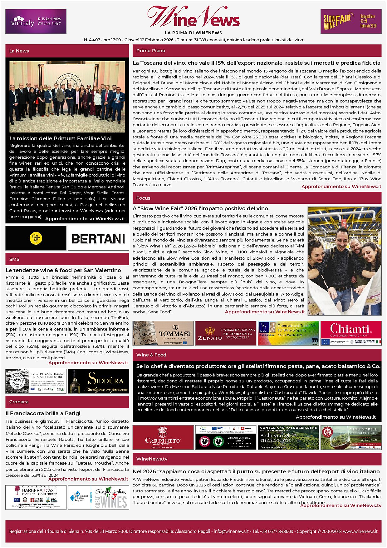 La Prima di WineNews