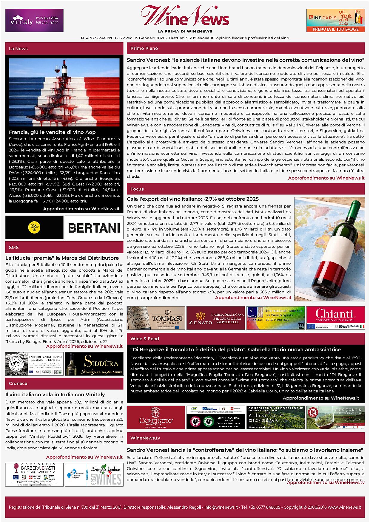 La Prima di WineNews