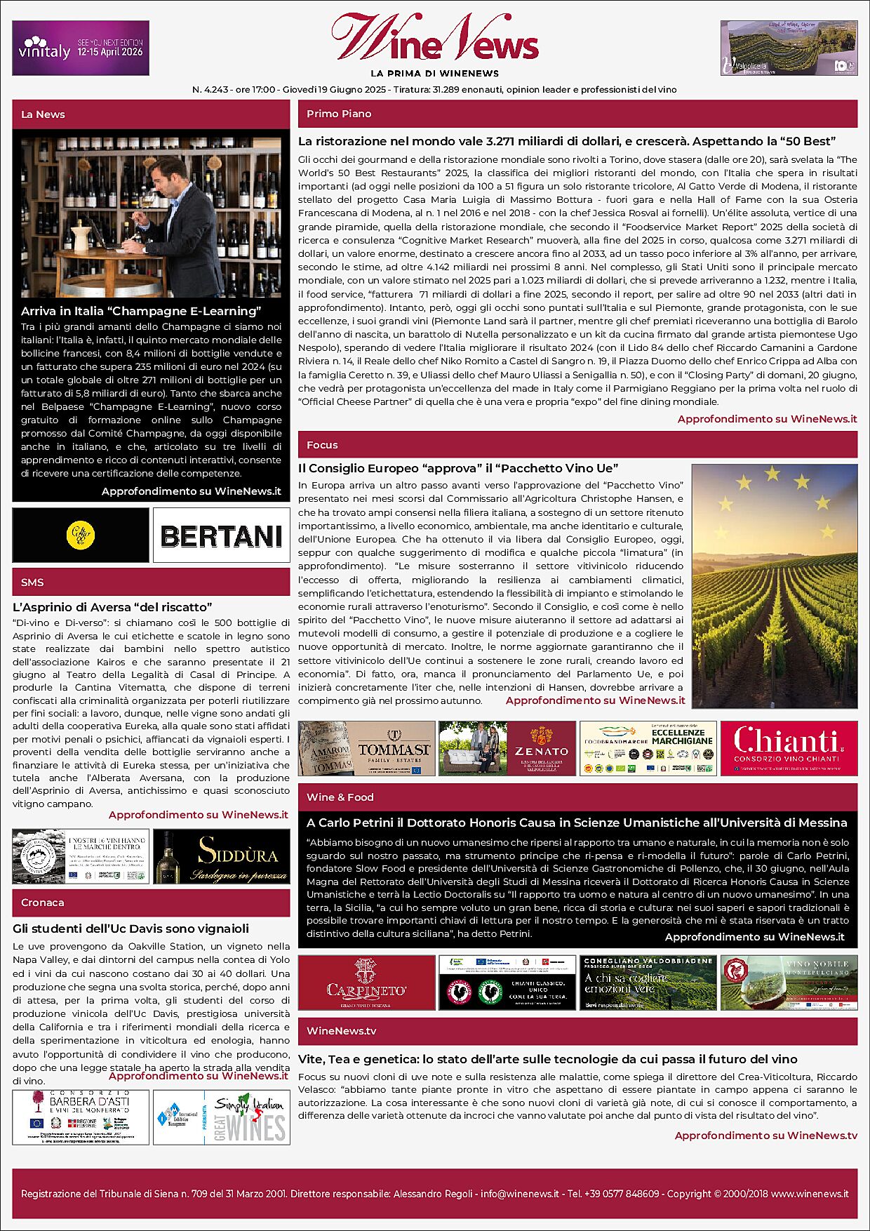 La Prima di WineNews