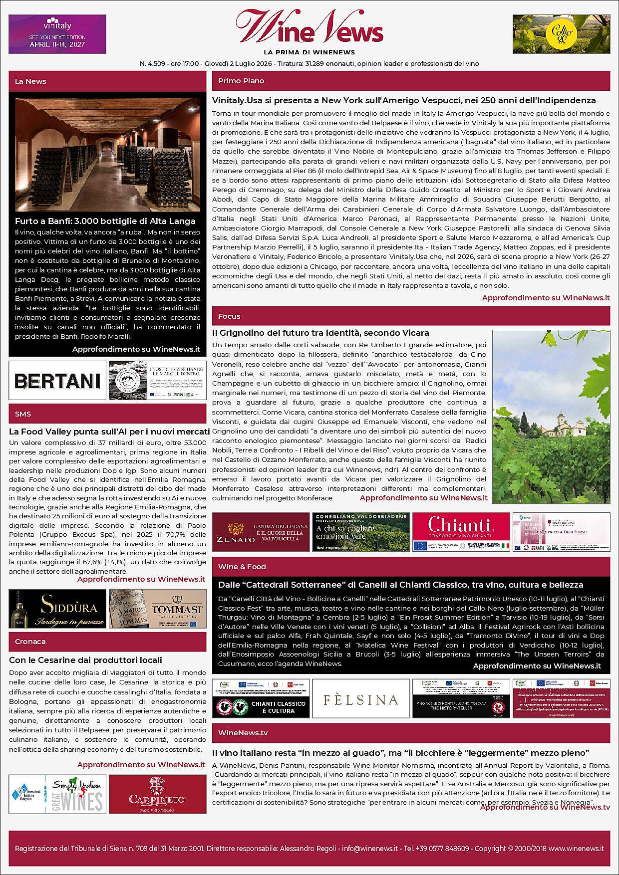 La Prima di WineNews