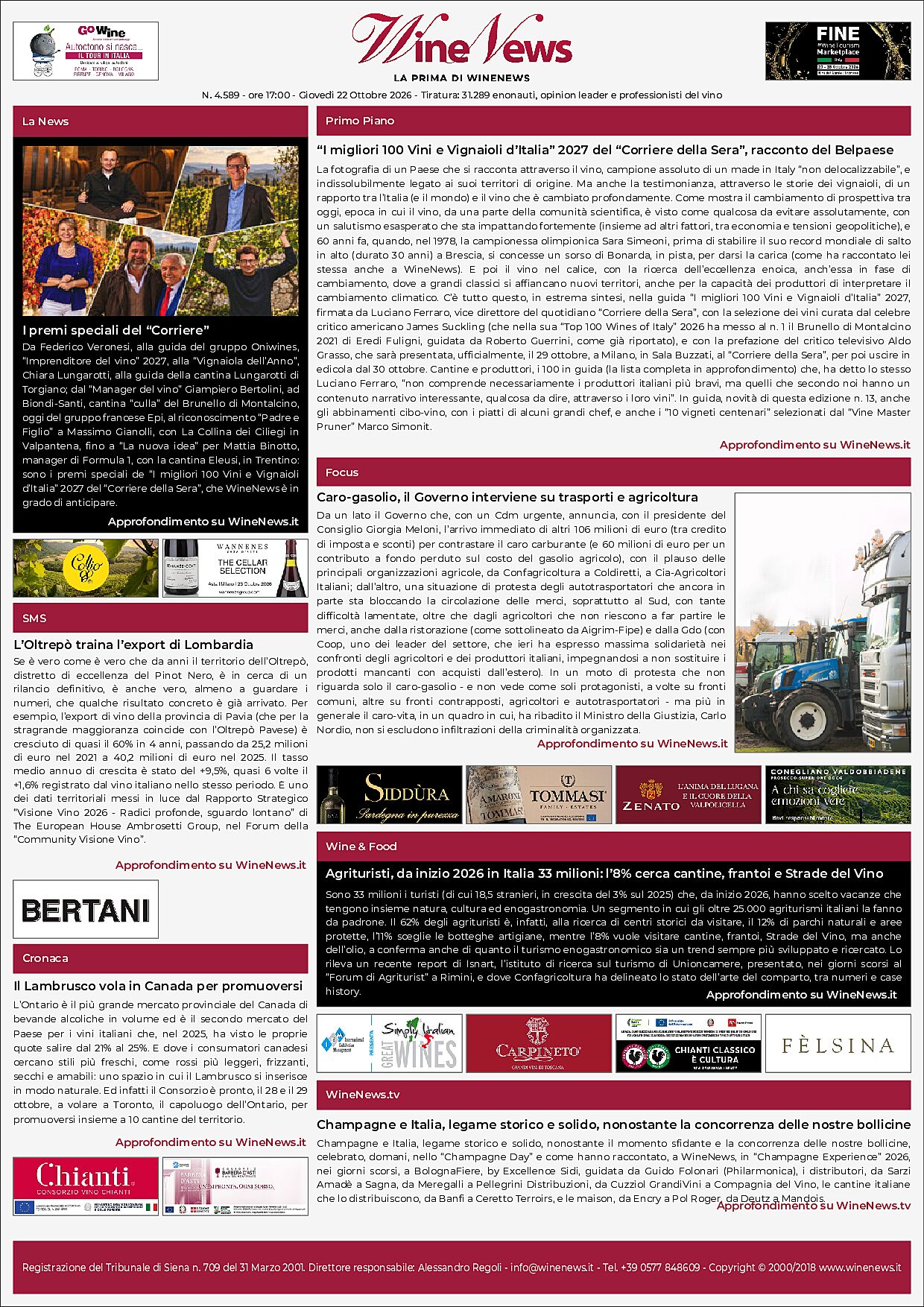 La Prima di WineNews