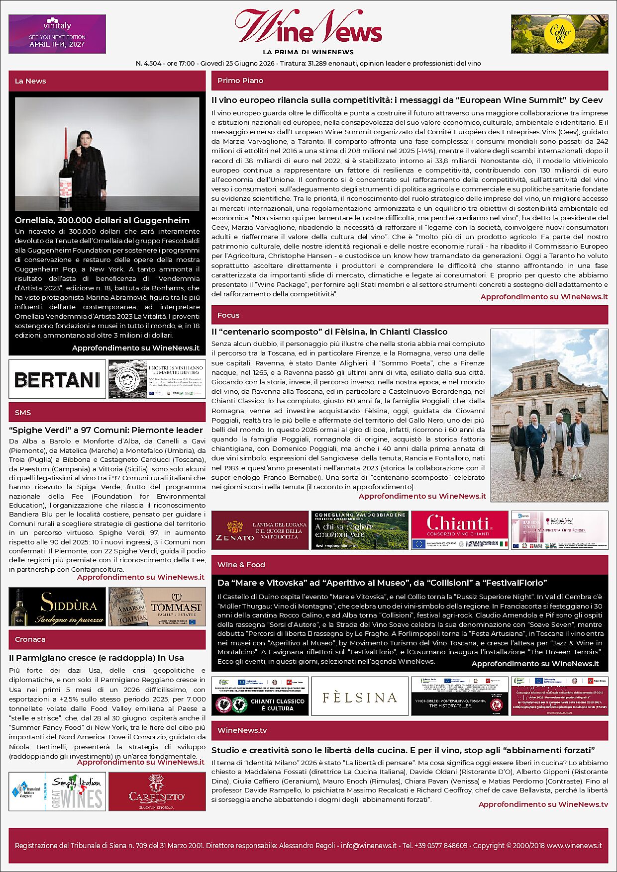 La Prima di WineNews