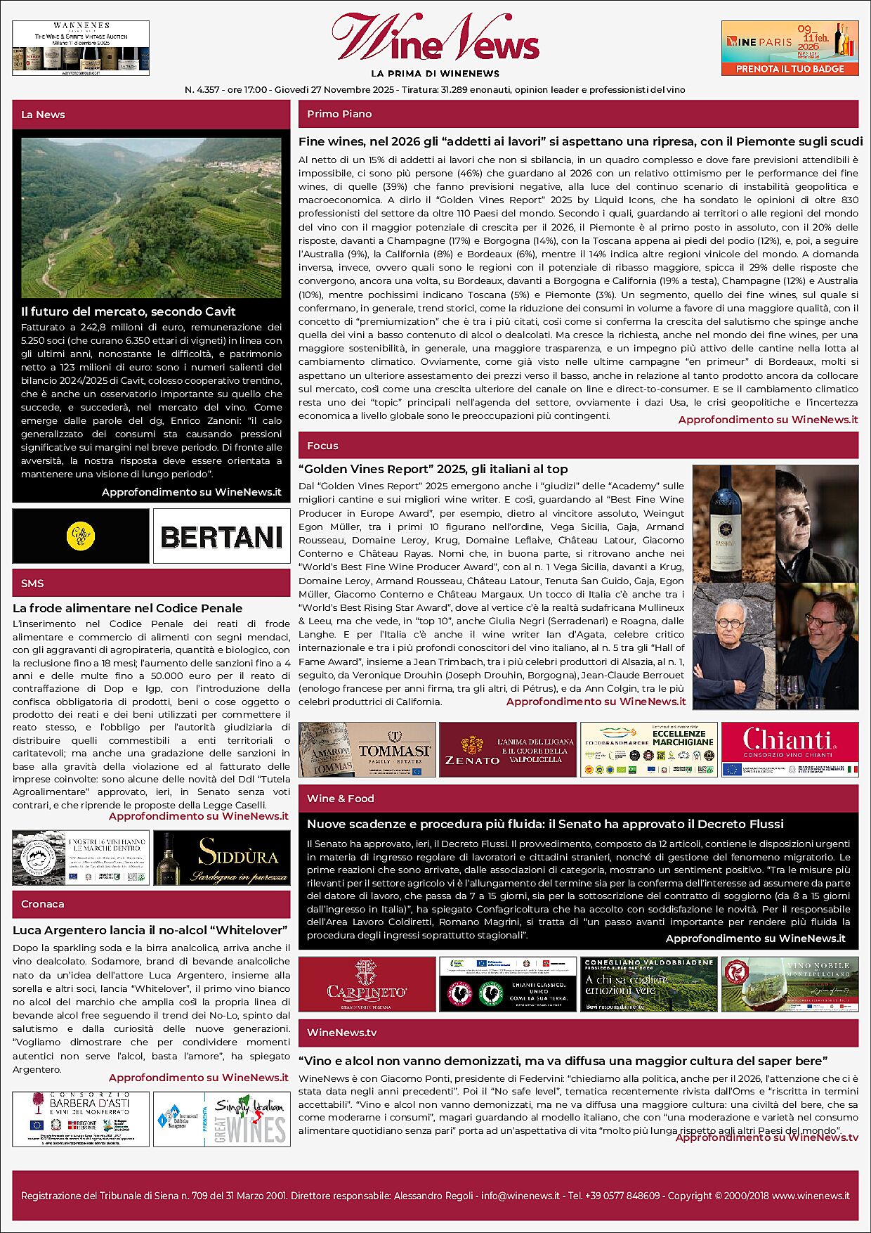 La Prima di WineNews