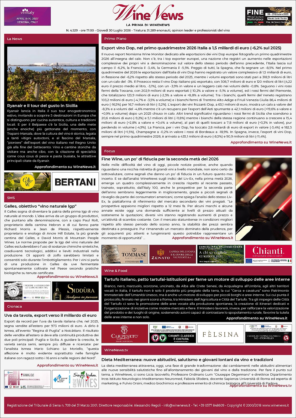 La Prima di WineNews