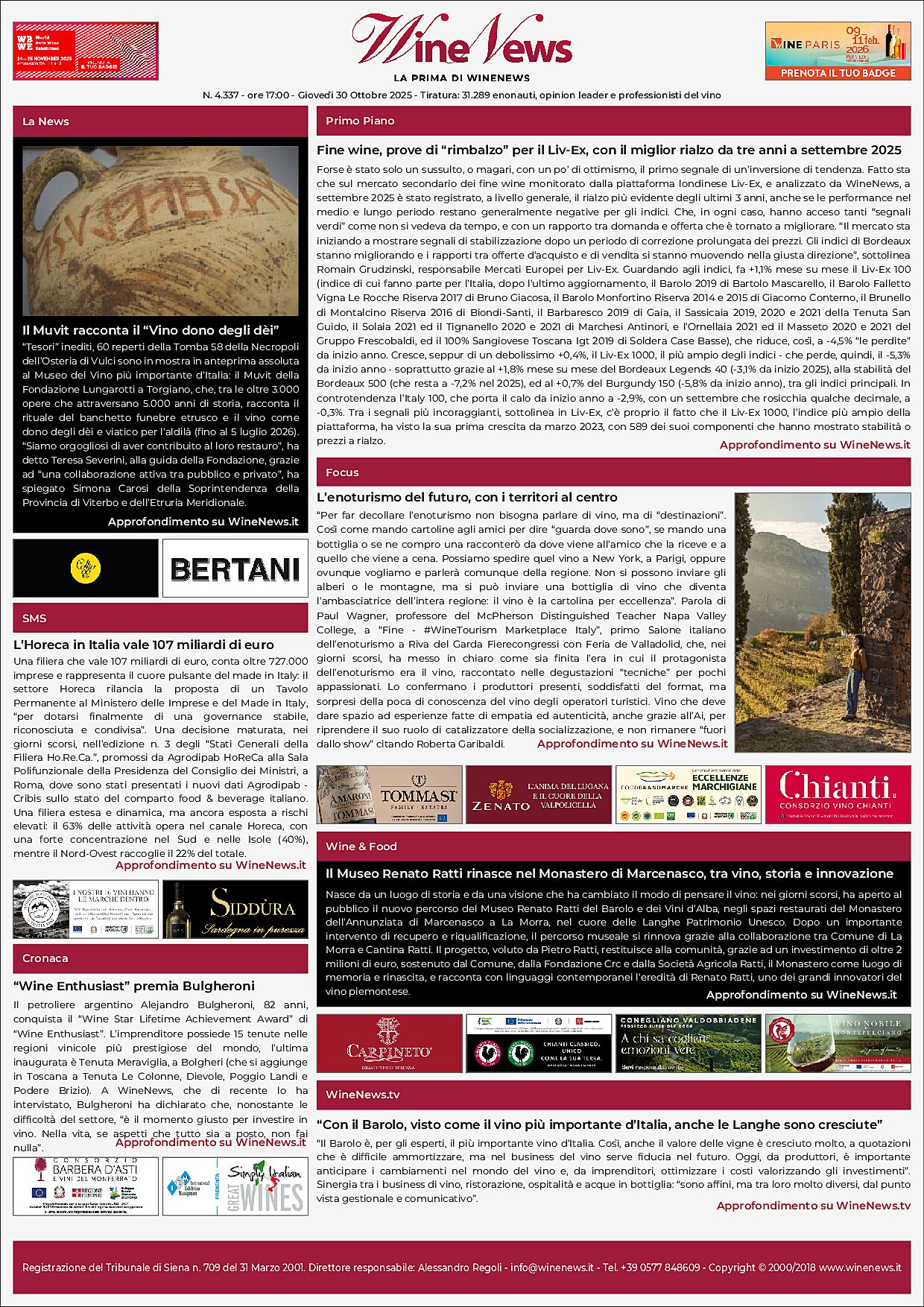 La Prima di WineNews