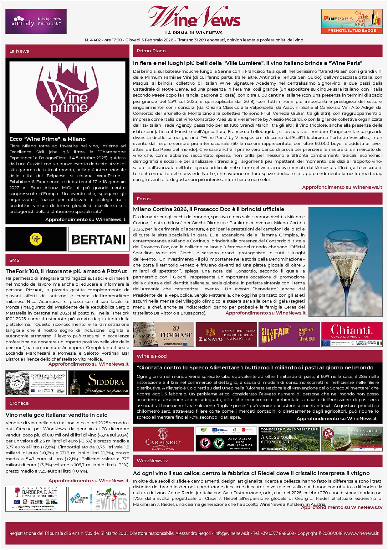 La Prima di WineNews