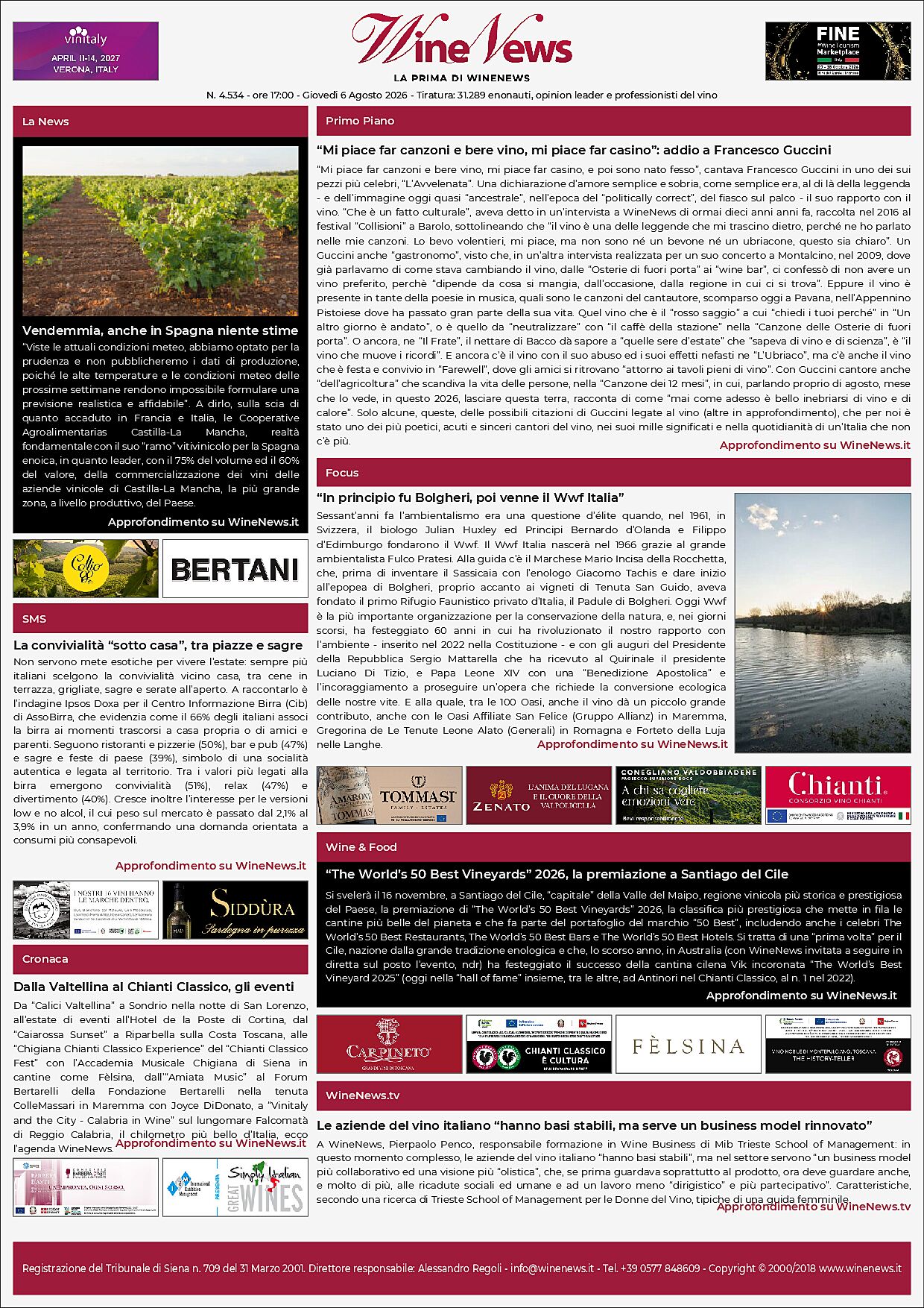 La Prima di WineNews