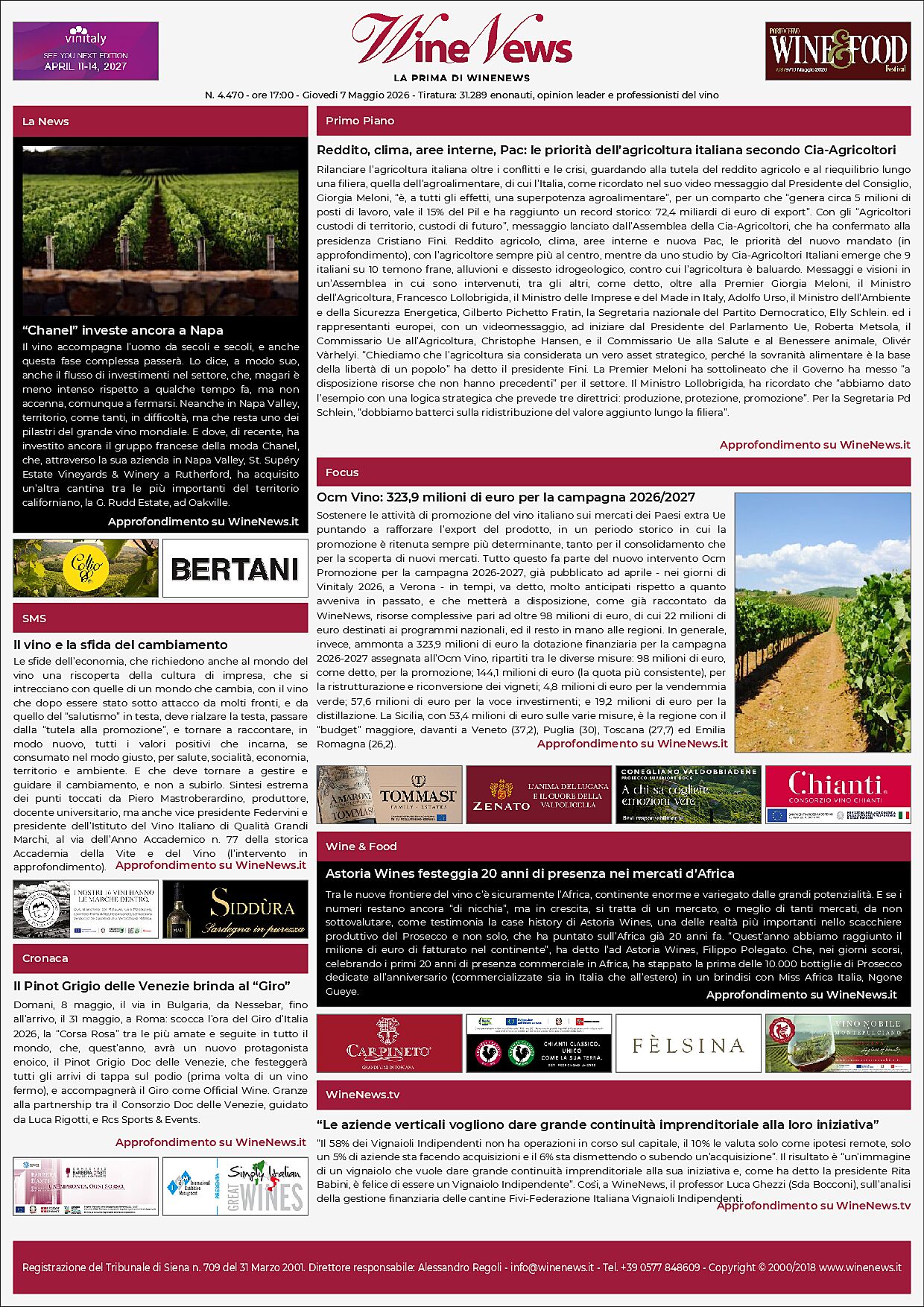 La Prima di WineNews