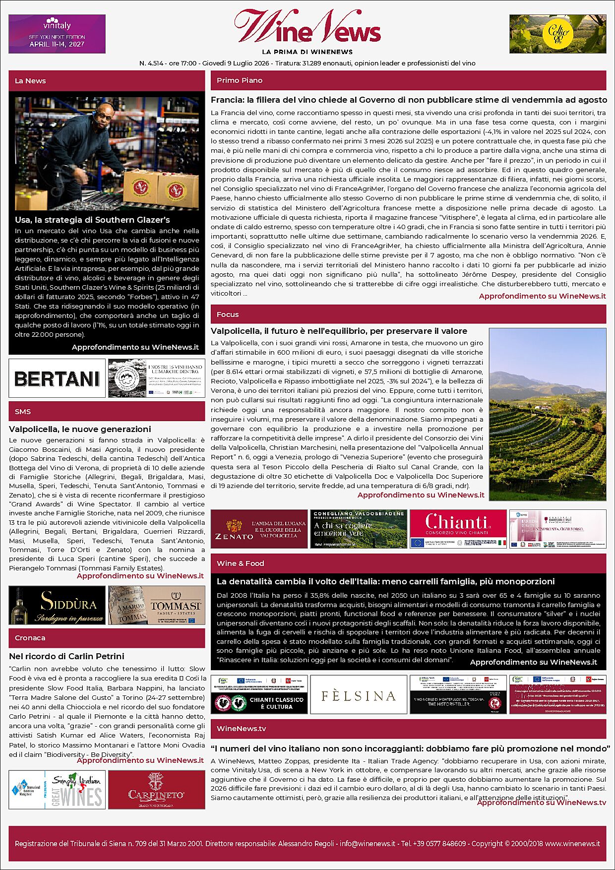 La Prima di WineNews