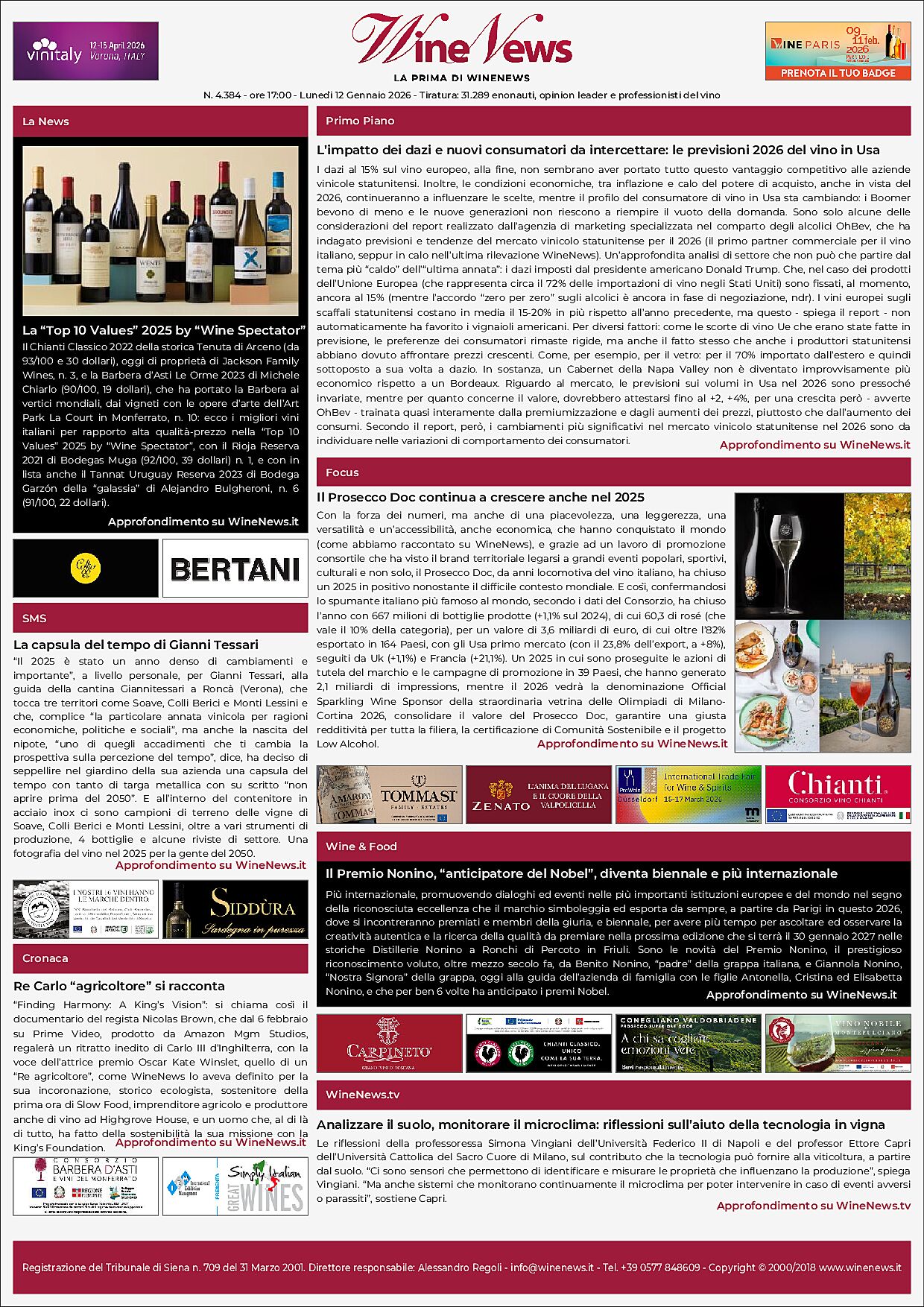 La Prima di WineNews