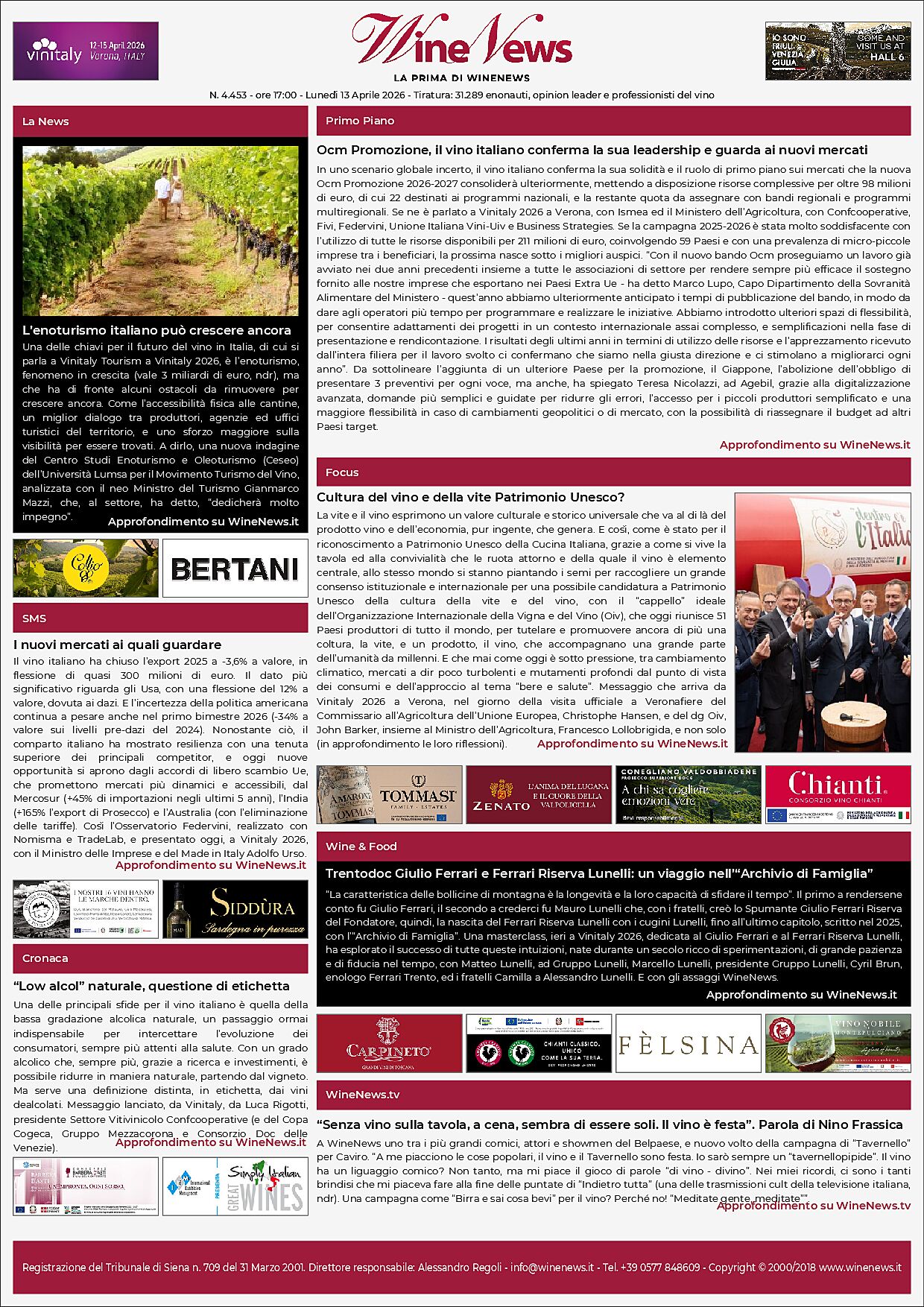 La Prima di WineNews