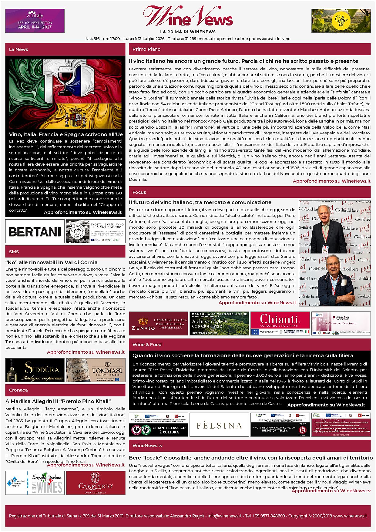 La Prima di WineNews