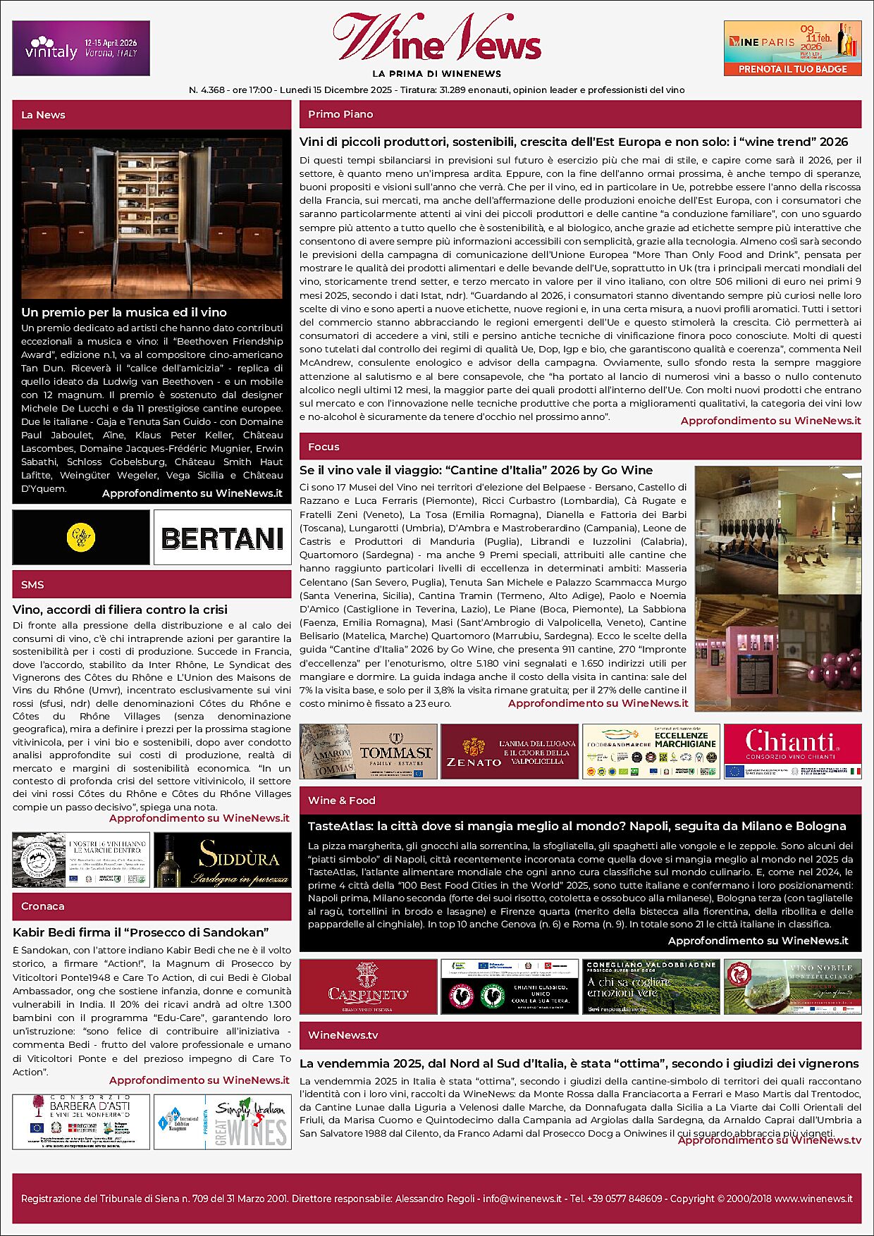 La Prima di WineNews