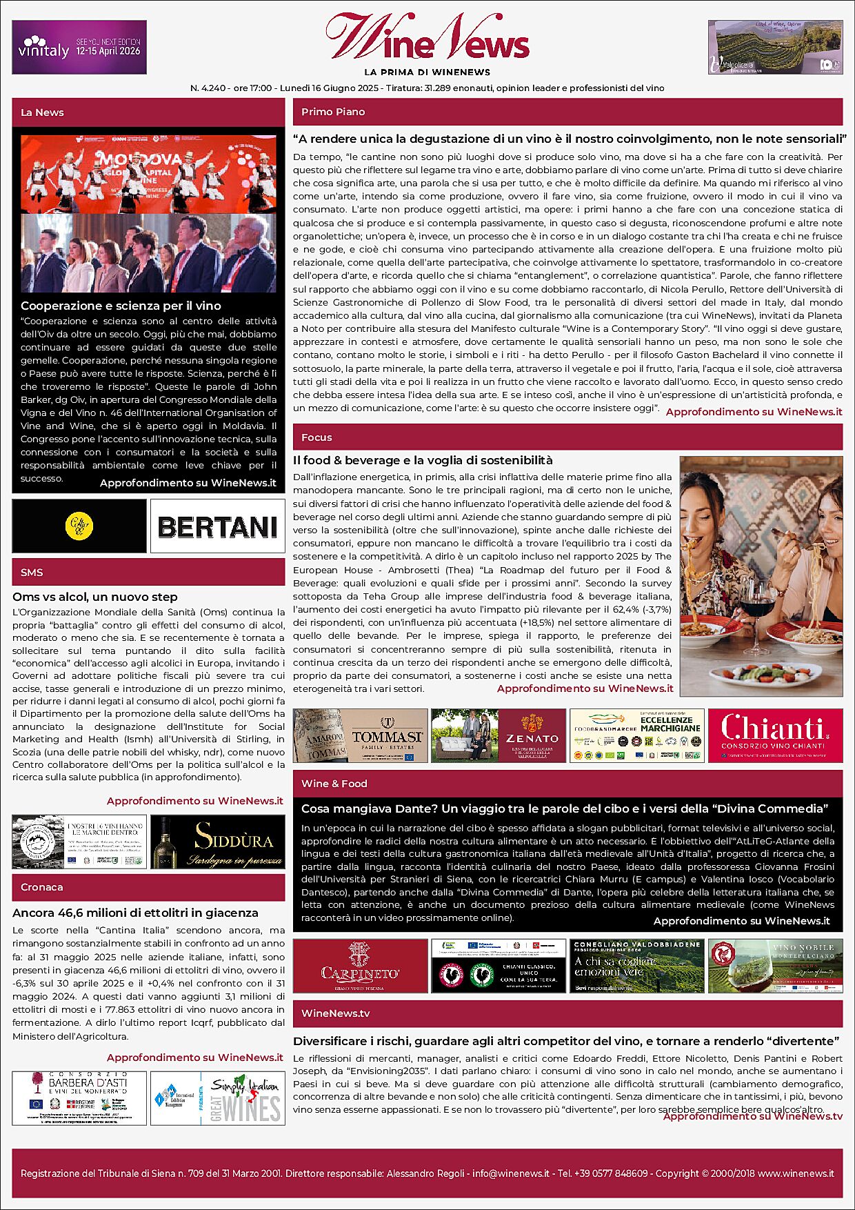 La Prima di WineNews