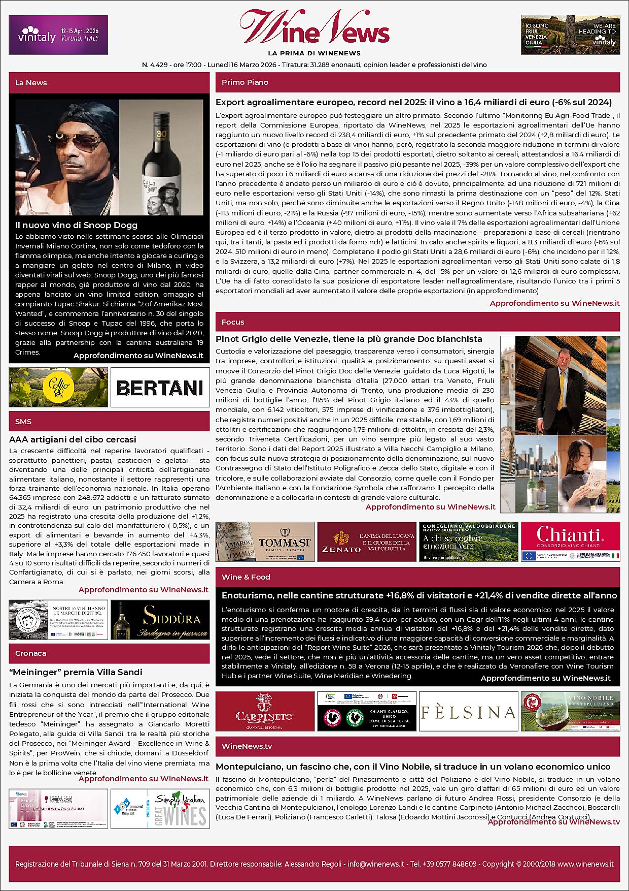 La Prima di WineNews