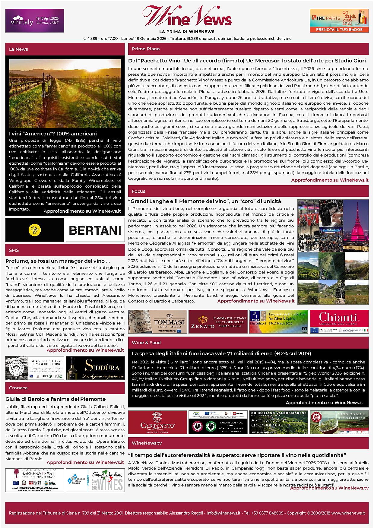 La Prima di WineNews