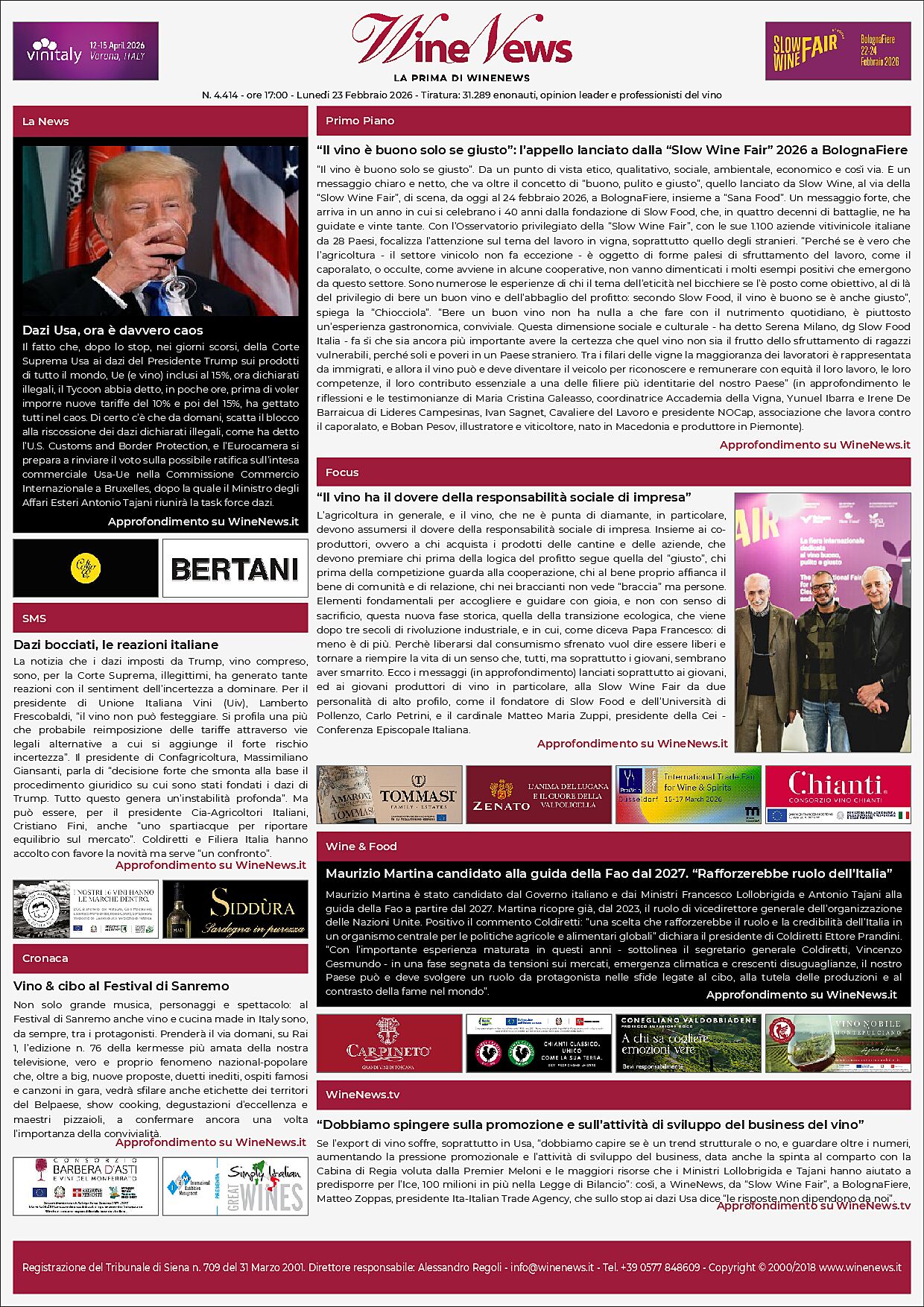 La Prima di WineNews