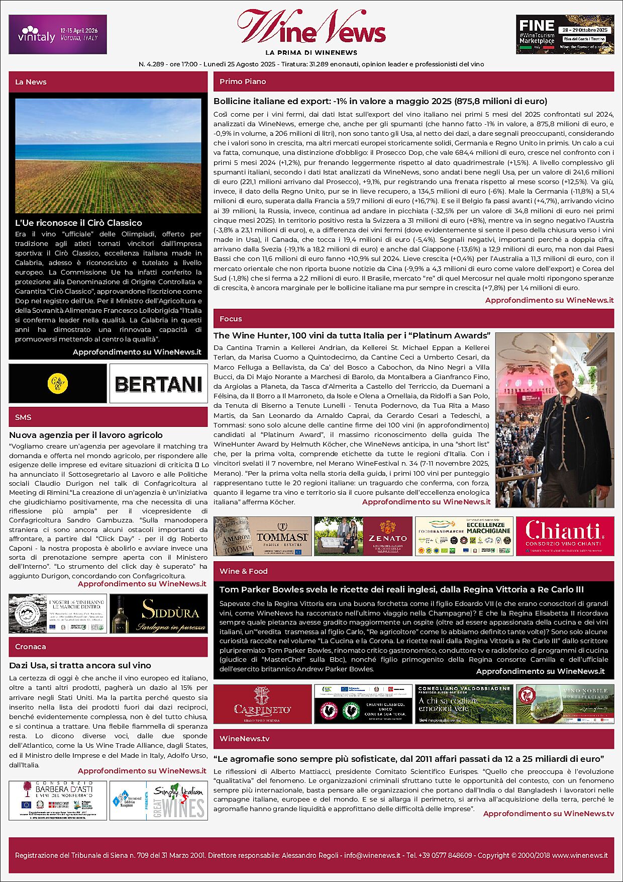 La Prima di WineNews